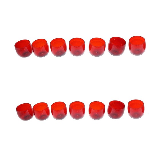 Roly Poly Glasses Cranberry Lustre Set of 14 - Picture 9 of 10